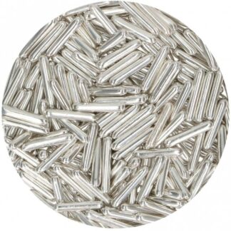 FunCakes Metallic Sugar Rods XL Silver 70g
