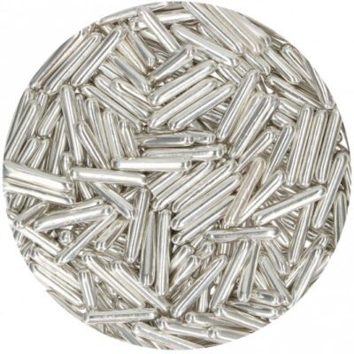 FunCakes Metallic Sugar Rods XL Silver 70g