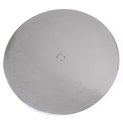 2.5mm Thick silver cake board with centre hole for cake dowel
