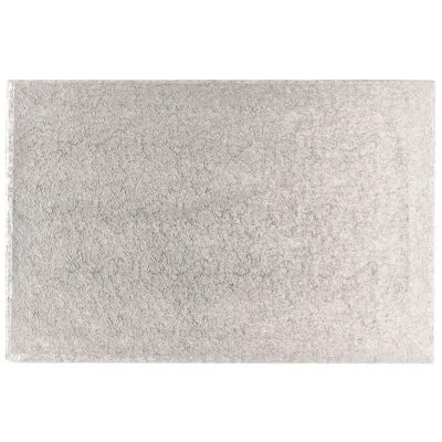 Clearance - 14 x 6" Silver Rectangle Double Thick Cake Card