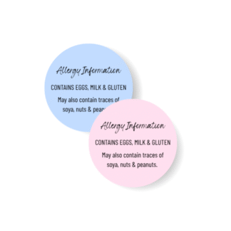 Editable Allergy Sticker Template | Canva Template | 2-Inch Circle | 6 Colors | PNG Download